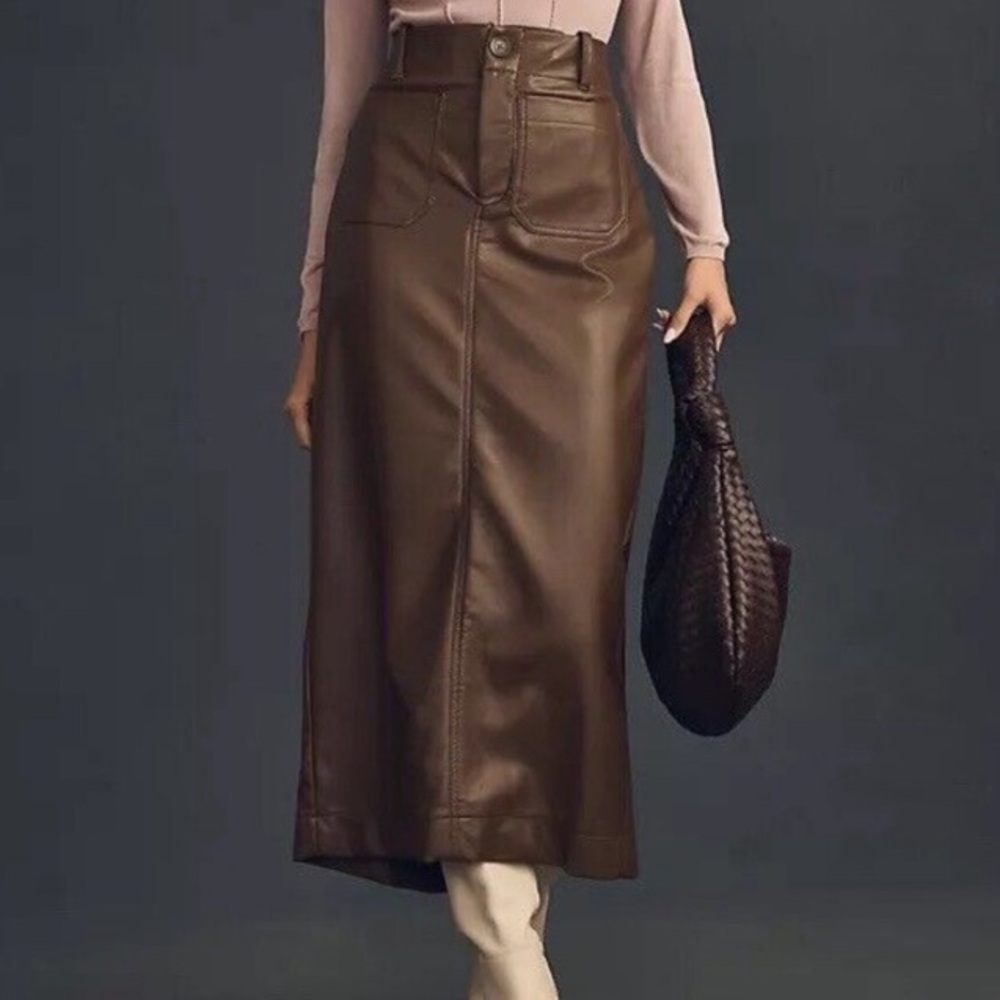 Maeve Chocolate Brown Maxi Skirt